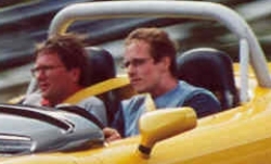 Bild von Andreas als Fahrer mit Georg auf den N-Ring. Alles Mller, oder was?
